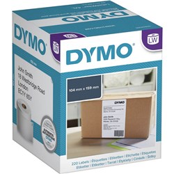 DYMO SD0904980 LABELWRITER HIGH CAPACITY XL SHIPPING LABEL 104X159MM BOX OF 220
