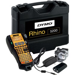 DYMO RHINO INDUSTRIAL 5200 LABEL MAKER COMPLETE KIT BLACK AND YELLOW