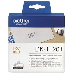 BROTHER DK-11201 STANDARD ADDRESS LABELS 29 X 90MM 400 LABELS WHITE