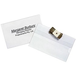 REXEL MAGNETIC NAME BADGE HOLDERS 90 X 60MM PACK OF 10