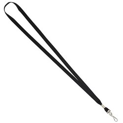 REXEL LANYARDS 520MM WITH SWIVEL CLIP BLACK PACK OF 10