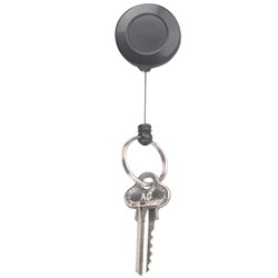 REXEL ID RETRACTABLE MINI KEY HOLDER WITH KEY RING 83CM BLACK