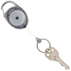 REXEL SNAP LOCK KEY HOLDER RETRACTABLE 60CM CHARCOAL