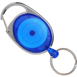 REXEL SNAP LOCK KEY HOLDER RETRACTABLE 60CM BLUE