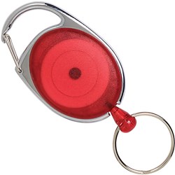 REXEL SNAP LOCK KEY HOLDER RETRACTABLE 60CM RED