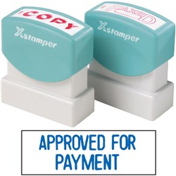XSTAMPER STAMP CX-BN 1025 APPROVED FOR PAYMENT BLUE