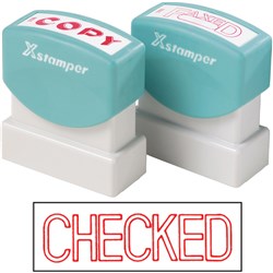 XSTAMPER STAMP CX-BN 1038 CHECKED RED