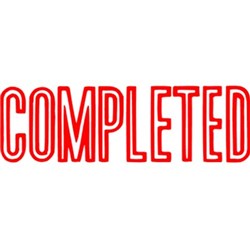 XSTAMPER STAMP CX-BN 1026 COMPLETED RED