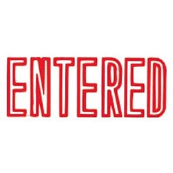 XSTAMPER STAMP CX-BN 1021 ENTERED RED