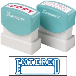 XSTAMPER STAMP CX-BN 1205 ENTERED/DATE BLUE