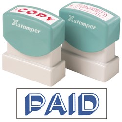 XSTAMPER STAMP CX-BN 1357 PAID BLUE