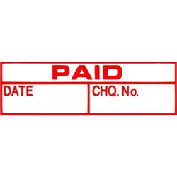XSTAMPER STAMP CX-BN 1533 PAID/DATE/CHQ NO. RED