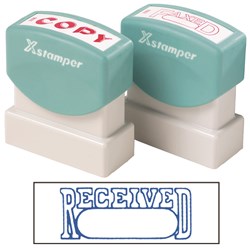 XSTAMPER STAMP CX-BN 1203 RECEIVED/DATE BLUE