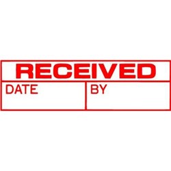 XSTAMPER STAMP CX-BN 1680 RECEIVED/DATE/BY RED