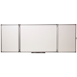 NOBO FOLDING CONFIDENTIAL WHITEBOARD NON MAGNETIC 1200 X 900MM SILVER FRAME