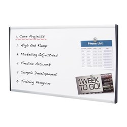 QUARTET ARC CUBICLE WHITEBOARD 610 X 360MM ALUMINIUM FRAME