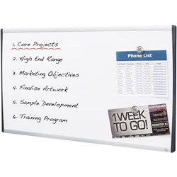 QUARTET ARC CUBICLE WHITEBOARD 760 X 460MM ALUMINIUM FRAME