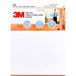 3M 570 FLIPCHART PAD 635X762MM WHITE 40 SHEETS