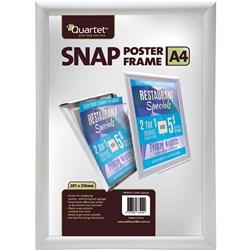 QUARTET INSTANT SNAP POSTER FRAMES A4 25MM ALUMINIUM