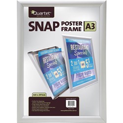 QUARTET INSTANT SNAP POSTER FRAMES A3 25MM ALUMINIUM