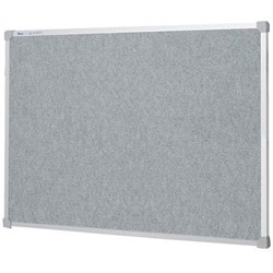 QUARTET PENRITE FABRIC BULLETIN BOARD 1200 X 900MM ALUMINIUM FRAME GREY/SILVER