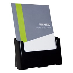 DEFLECTO BROCHURE HOLDER A4 SUSTAINABLE OFFICE 60% RECYCLED BLACK