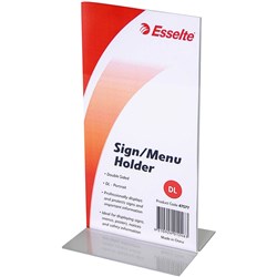 ESSELTE SIGN/MENU HOLDER DL DOUBLE SIDED PORTRAIT