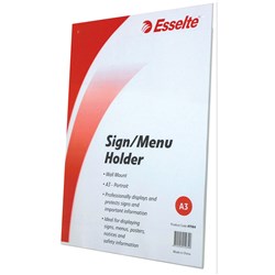 ESSELTE SIGN/MENU HOLDER A3 WALL MOUNT PORTRAIT