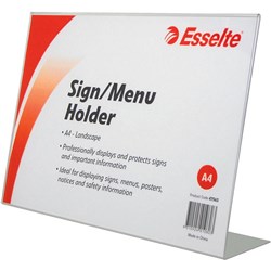 ESSELTE SIGN/MENU HOLDER A4 SLANTED LANDSCAPE