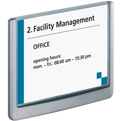 DURABLE CLICK DOOR SIGN 149 X 105.5MM GREY