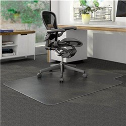 MARBIG DURAMAT CHAIR MAT NOTCHED BASED FOR LOW PILE CARPET 90 X 120CM CLEAR