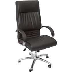 RAPIDLINE CL820 EXECUTIVE HIGH BACK CHAIR WITH ARMS BLACK PU