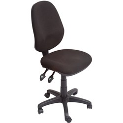 RAPIDLINE EC070CH OPERATOR TASK CHAIR HIGH BACK 3 LEVER BLACK FABRIC SEAT AND BACK