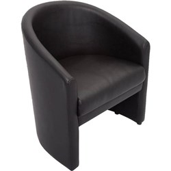 RAPIDLINE SPACE TUB VISITOR CHAIR BLACK PU