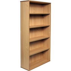 RAPIDLINE RAPID SPAN BOOKCASE 900W X 315D X 1800MMH 4 ADJUSTABLE SHELVES BEECH