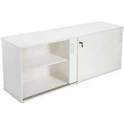 RAPIDLINE RAPID SPAN CREDENZA 1200W X 450D X 730MMH LOCKABLE SLIDING DOORS WHITE
