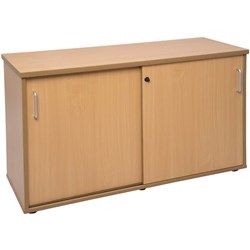 RAPIDLINE RAPID SPAN CREDENZA 1200W X 450D X 730MMH LOCKABLE SLIDING DOORS BEECH