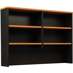 LOGAN DESK HUTCH 1500W X 315D X 1075MMH BEECH AND IRONSTONE