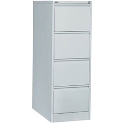 RAPIDLINE GO VERTICAL FILING CABINET 4 DRAWER 460W X 620D X 1321MMH SILVER GREY