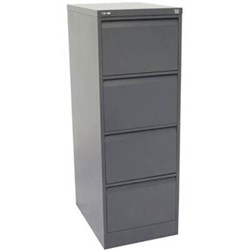 RAPIDLINE GO VERTICAL FILING CABINET 4 DRAWER 460W X 620D X 1321MMH GRAPHITE RIPPLE