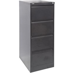 RAPIDLINE GO VERTICAL FILING CABINET 4 DRAWER 460W X 620D X 1321MMH BLACK RIPPLE