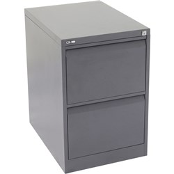 Rapidline Go Vertical Filing Cabinet 2 Drawer 460W x 620D x 705mmH Graphite Ripple