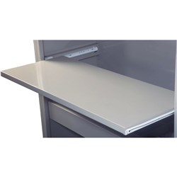 STEELCO AISLE SAVER PULL OUT REFERENCE SHELF 900W WHITE SATIN