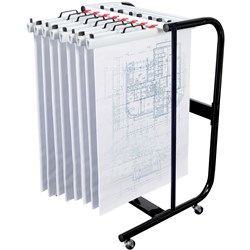 PLANHORSE MOBILE 2000 TROLLEY A1 2000 SHEET CAPACITY BLACK