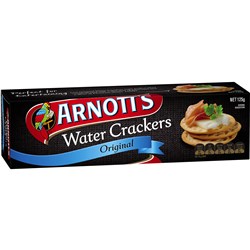 ARNOTT'S WATER CRACKERS ORIGINAL BISCUITS 125GM