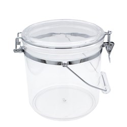CONNOISSEUR ACRYLIC STORAGE CANISTER ROUND WITH HANDLE 4.5 LITRES