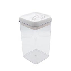 CONNOISSEUR FLIP-TITE CANISTER SQUARE 2.4 LITRES CLEAR
