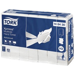 TORK H2 XPRESS MULTIFOLD SLIMLINE HAND TOWEL 1 PLY 185 SHEETS CARTON OF 21