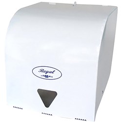 REGAL HAND TOWEL DISPENSER SINGLE ROLL WHITE METAL