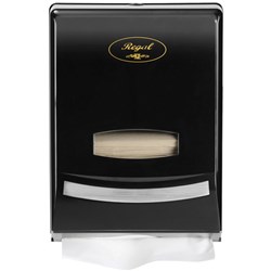 REGAL SLIM HAND TOWEL PLASTIC DISPENSER BLACK